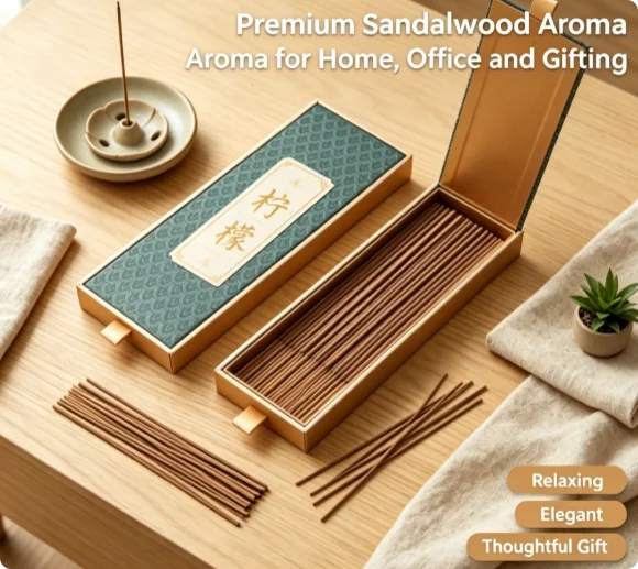 50g  Premium Agarwood Incense Sticks – Handmade Natural Aroma in Elegant Gift Box for Meditation & Home Fragrance