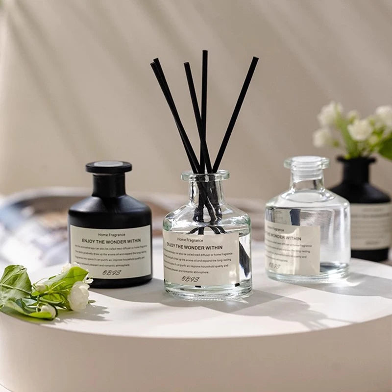 50ml Fireless Aromatherapy Set Freesia Jasmine Fragrance Oil With Reed Diffuser Office Home Decoration Air Freshener Fragrance